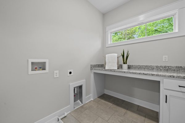 Laundry room in new home built by Richmond Hill Design-Build
